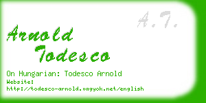 arnold todesco business card